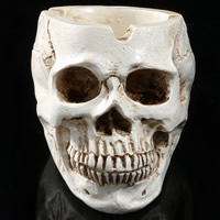 Halloween dekoration, Resin, Skull, Halloween smykker gave, 95x90x55mm, Solgt af PC