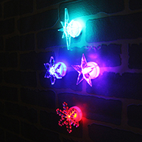 Acrylic Christmas Decoration Ornaments with Plastic Christmas jewelry & LED Sold By PC