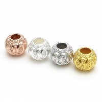 Perles en argent sterling 925, tambour, Placage, poudre d'étoile, plus de couleurs à choisir, 8mm, Trou:Environ 2mm, 2PC/lot, Vendu par lot