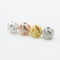 Perles en argent sterling 925, Rond, Placage, creux & poudre d'étoile, plus de couleurs à choisir, 6mm, Trou:Environ 1mm, 5PC/lot, Vendu par lot