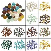 Pedras preciosas de cabochons , misto de pedras semi-preciosas, Lágrima, materiais diferentes para a escolha, 8x10x4mm, 100PCs/Bag, vendido por Bag