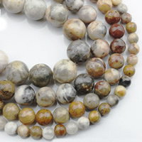 Perle naturelle Agate Crazy, agate folle, Rond, normes différentes pour le choix, Vendu par Environ 15 pouce brin