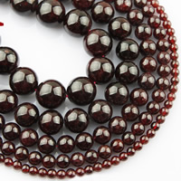Natural Garnet Beads, Round, different size for choice, Sold Per Approx 15 Inch Strand