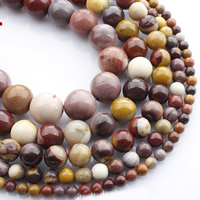 Yolk Stone Beads, Runde, naturlig, forskellig størrelse for valg, Solgt Per Ca. 15 inch Strand