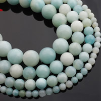 Perles amazonite, Rond, naturel, normes différentes pour le choix, Vendu par Environ 15 pouce brin