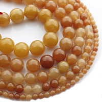 Perles aventurine, aventurine rouge, Rond, naturel, normes différentes pour le choix, Vendu par Environ 15 pouce brin