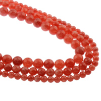 Natural Chalcedony Bead, Round, different size for choice, red, Hole:Approx 1mm, Sold Per Approx 15.5 Inch Strand