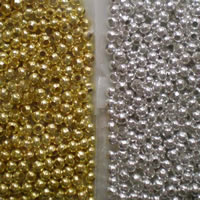 Entretoise de perles en laiton, Rond, Placage, couleurs mélangées, 3.2mm, Trou:Environ 1mm, 1000PC/sac, Vendu par sac
