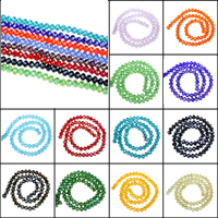Perles cristal, Placage de couleur AB, normes différentes pour le choix & facettes, plus de couleurs à choisir, Trou:Environ 1mm, Longueur Environ 15 pouce, Vendu par sac