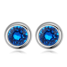 CRYSTALLIZED™ Element Crystal Earring, with Tibetan Style, platinum plated, 9mm, Sold By Pair