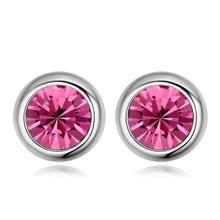 CRYSTALLIZED™ Element Crystal Earring with Zinc Alloy platinum plated 9mm Sold By Pair