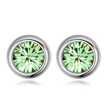 CRYSTALLIZED™ Element Crystal Earring, with Tibetan Style, platinum plated, 9mm, Sold By Pair