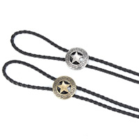 Tibetan Style Sweater Necklace, with Nylon Cord, pentagram, plated, Unisex & adjustable, more colors for choice, nickel, lead & cadmium free, Sold Per Approx 39.3 Inch Strand