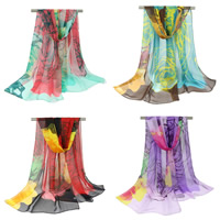 Fashion Scarf, Georgette, printing, more colors for choice, 160x50cm, Sold By Strand