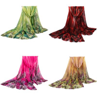 Fashion Scarf, Voile Fabric, printing, more colors for choice, 180x100cm, Sold By Strand