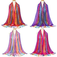 Bufanda de algodón & Chal, estampado, más colores para la opción, 195x70cm, Vendido por Sarta
