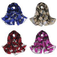 Fashion Scarf, Organza, Embroidery, more colors for choice, 185x70cm, Sold By Strand