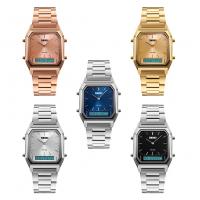 SKmei® Unisex Smycken Watch, ROSTFRITT STÅL, med ytterkartong & zinklegering ratten & Glas, plated, 30M vattentät & LED, fler färger för val, 33x43x11mm, Längd Ca 9 inch, Säljs av PC