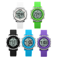 Мужские ювелирные часы SKmei®, пластик, с Бумажная коробка & Силикон & цинковый сплав, Другое покрытие, регулируемый & LED & Мужский & водонепроницаемый, Много цветов для выбора, 33x38x13mm, длина:Приблизительно 8.7 дюймовый, продается PC