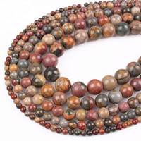 Perles bijoux en pierres gemmes, Pinus koraiensis, Rond, normes différentes pour le choix, Trou:Environ 1mm, Vendu par Environ 15.5 pouce brin