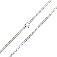 Stainless Steel Necklace Chain thick 925 sterling silver plated for woman Length Approx 19 Inch Sold By Bag