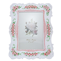 Tabletop Photo Frames, Resin, with Plastic, Rectangle, Tabletop Frame & with rhinestone, 155x200x13mm, Sold By PC