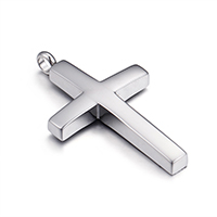 Нержавеющая сталь крест подвески, Нержавеющая сталь 316, Kресты, оригинальный цвет, 27x47mm, отверстие:Приблизительно 3-5mm, продается PC