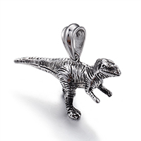 Stainless Steel Animal Pendants, 316 Stainless Steel, Dinosaur, blacken, 58x26mm, Hole:Approx 6-8mm, Sold By PC