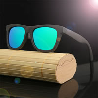 Gafas de sol de moda
, resina, con Bambú & madera, unisexo, más colores para la opción, 141x144x41mm, Vendido por UD