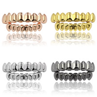Dental Grills, Brass, Tooth, plated, different styles for choice, 72x12mm,50x10mm, Sold By Set