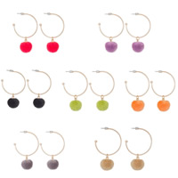Zinc Alloy Drop Earring with Plush brass post pin gold color plated for woman nickel lead & cadmium free Sold By Pair