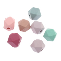 Perles en bois, plus de couleurs à choisir, 14x14mm, Trou:Environ 4mm, 500PC/sac, Vendu par sac