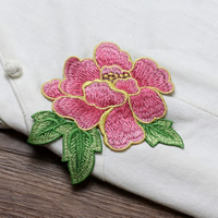 Cloth Sewing-on Patch, Flower, Embroidery, with flower pattern, more colors for choice, 115x100mm, Sold By PC