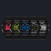 SANDA® Muški Nakit Watch, plastika, s plastični kotačić & Plastika, LED & za čovjeka & vodootporan, više boja za izbor, 50x40mm, Dužina 5.5-9.5 inčni, Prodano By PC