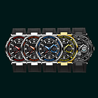 SANDA® Unisex Jóias Watch, borracha, with dial de plástico & resina, unissex & Efeito & prova de água, Mais cores pare escolha, 54x52mm, 22mm, comprimento Aprox 5.5-9.5 inchaltura, vendido por PC