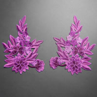ткань Швейные - на патч, Форма цветка, вышивка, с цветочным узором, Много цветов для выбора, 140x200mm, продается PC