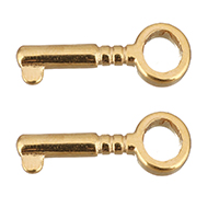 Bijoux pendentifs en acier inoxydable , clé, Placage de couleur d'or, 8.50x23x3mm, Trou:Environ 5.5x4.5mm, Vendu par PC