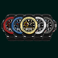 Rubber, with Tibetan Style dial & Plastic, Unisex & LED & waterproof, more colors for choice, 58mm, 22mm, Length:Approx 5.5-9.5 Inch, Sold By PC