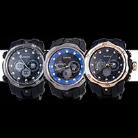 Plastic, with plastic dial, Unisex & LED & waterproof, more colors for choice, 50x51mm, Length:Approx 5.5-8 Inch, Sold By PC