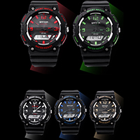 Reloj de pulsera unisex SANDA®, Caucho, con Plástico & Acrílico, unisexo & LED & impermeable, más colores para la opción, 48x55mm, longitud:aproximado 6.5-9.5 Inch, Vendido por UD