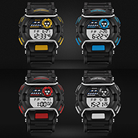 SANDA® Unisex Jóias Watch, Plástico, with resina & plástico, unissex & Efeito & prova de água, Mais cores pare escolha, 50x48mm, 22mm, comprimento Aprox 5.5-9.5 inchaltura, vendido por PC