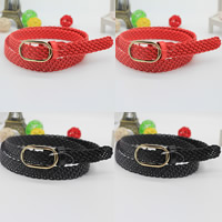 Fashion Belt PU Leather with Zinc Alloy adjustable & for woman 100-135cm Sold By PC