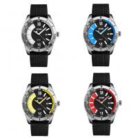 9151 SKmei® Men Jewelry Watch Silicone with paper box & zinc alloy dial & Glass platinum color plated 30M waterproof & adjustable & for man 22mm Approx 10.4 Inch Sold By PC