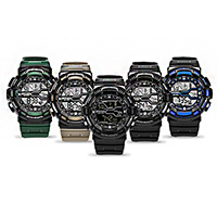 SANDA® Unisex Jóias Watch, silicone, with resina & acrilico, unissex & Efeito & prova de água, Mais cores pare escolha, 55x56mm, 22mm, comprimento Aprox 5.5-9.5 inchaltura, vendido por PC