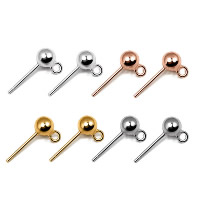 925 Sterling Silver Earring Drop Findings, plated, with loop & without earnut, more colors for choice, 3x14mm, 0.75mm, 10Pairs/Lot, Sold By Lot