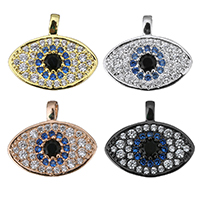 Evil Eye Pendants Brass plated micro pave cubic zirconia Approx Sold By Lot