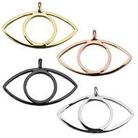 Evil Eye Pendants, Brass, plated, more colors for choice, 22x14x3mm, Hole:Approx 1.5mm, 20PCs/Lot, Sold By Lot