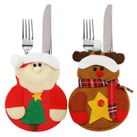 Non-woven Fabrics Christmas Tableware Bags Cover Christmas jewelry Sold By Set