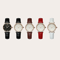 Cowhide, with Tibetan Style dial & Glass, plated, Life water resistant & for woman & with rhinestone, more colors for choice, 32mm, 15mm, 11mm, Length:Approx 6.7-8.2 Inch, Sold By PC