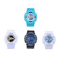 SANDA® Unisex Jóias Watch, borracha, with plástico, unissex & Efeito & prova de água, Mais cores pare escolha, 50x48mm, comprimento Aprox 9 inchaltura, vendido por PC